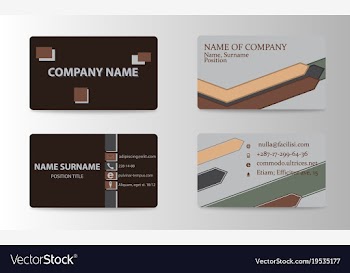 Business card design vector image