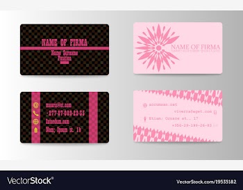 Business card design vector image