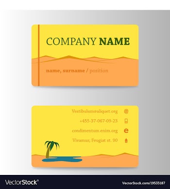 Business card design vector image