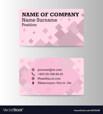 Business card design vector image