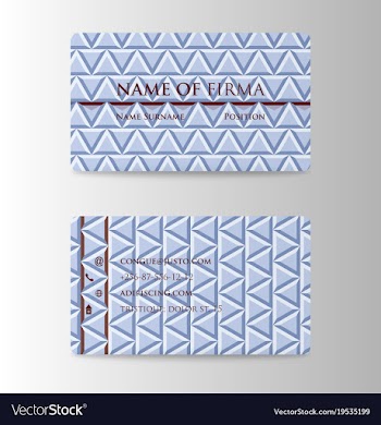 Business card design vector image
