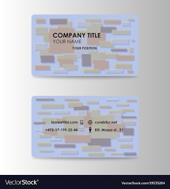 Business card design vector image