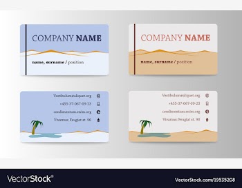 Business card design vector image