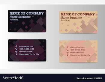 Business card design vector image