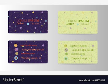 Business card design vector image