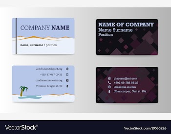 Business card design vector image
