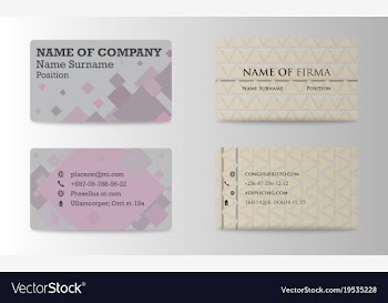Business card design vector image