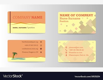 Business card design vector image