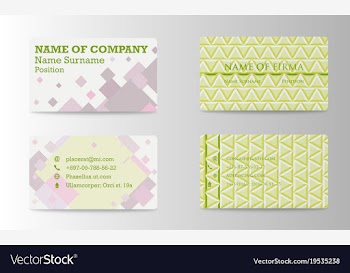 Business card design vector image