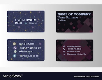 Business card design vector image