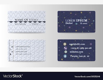 Business card design vector image