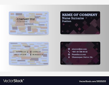 Business card design vector image