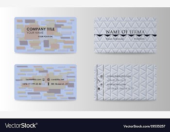Business card design vector image