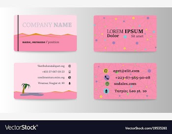 Business card design vector image