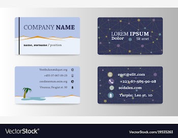 Business card design vector image