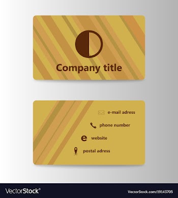 Business card design with logo vector image