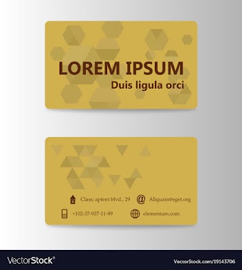 Business card design with logo vector image