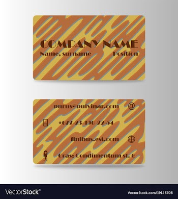 Business card design with logo vector image