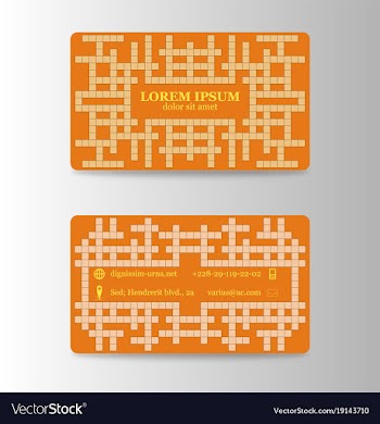 Business card design with logo vector image