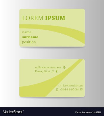Business card design with logo vector image