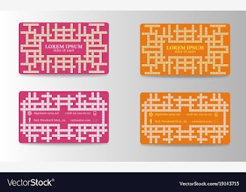 Business card design with logo vector image