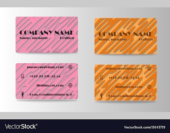 Business card design with logo vector image