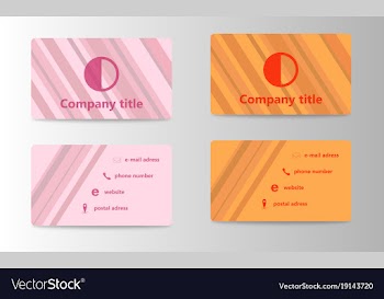Business card design with logo vector image