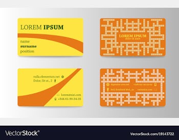 Business card design with logo vector image