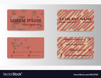 Business card design with logo vector image