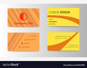 Business card design with logo vector image