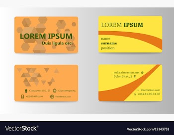 Business card design with logo vector image