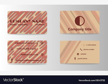 Business card design with logo vector image
