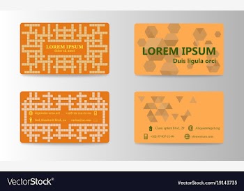Business card design with logo vector image