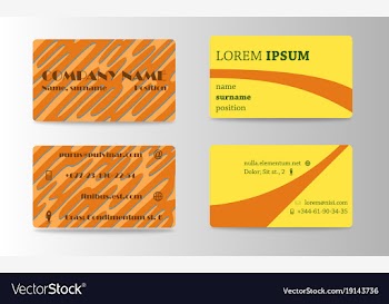 Business card design with logo vector image
