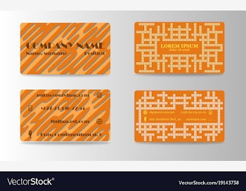 Business card design with logo vector image