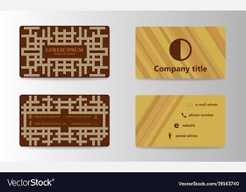 Business card design with logo vector image