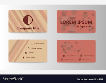 Business card design with logo vector image