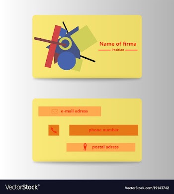 Business card design with logo vector image