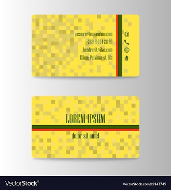 Business card design with logo vector image