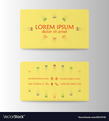 Business card design with logo vector image