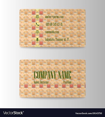 Business card design with logo vector image