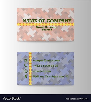 Business card design with logo vector image