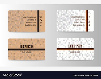 Business card design with logo vector image