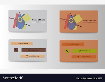 Business card design with logo vector image