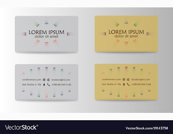 Business card design with logo vector image