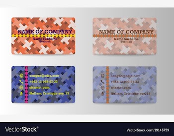 Business card design with logo vector image