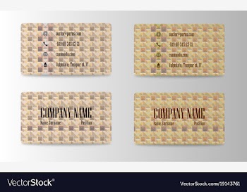 Business card design with logo vector image