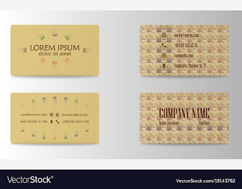 Business card design with logo vector image