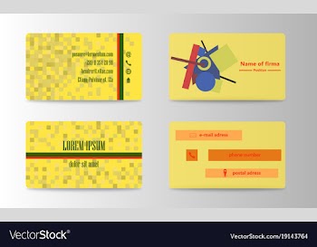 Business card design with logo vector image
