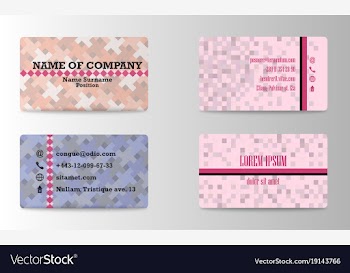 Business card design with logo vector image